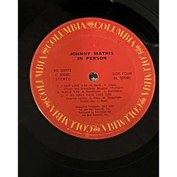 Johnny Mathis In Person Recorded Live at Las Vegas KG 30979 2 LP Vinyl Record - Picture 11 of 11